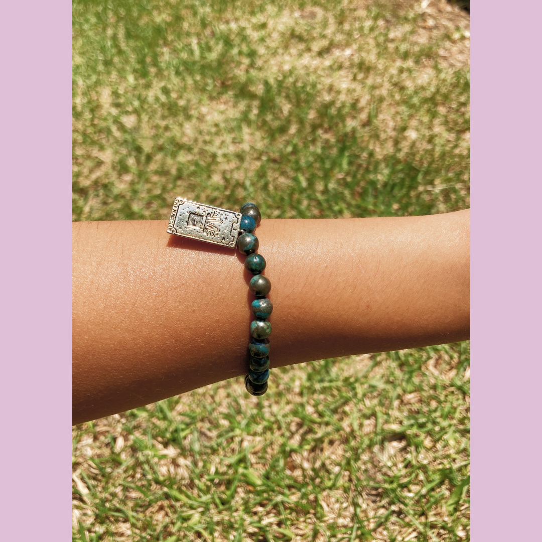 The Magician w. Aqua Blue Pyrite