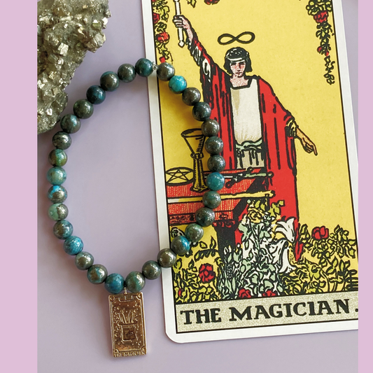 The Magician w. Aqua Blue Pyrite